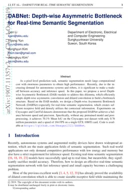 DABNet: Depth-wise Asymmetric Bottleneck for Real-time Semantic
  Segmentation