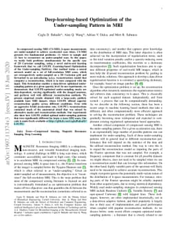 Deep-learning-based Optimization of the Under-sampling Pattern in MRI