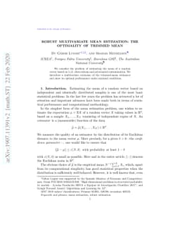 Robust multivariate mean estimation: the optimality of trimmed mean