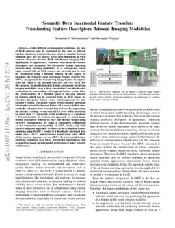 Semantic Deep Intermodal Feature Transfer: Transferring Feature
  Descriptors Between Imaging Modalities
