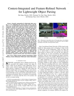 Context-Integrated and Feature-Refined Network for Lightweight Object
  Parsing