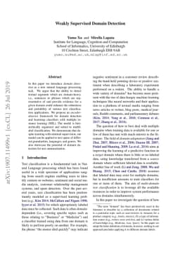 Weakly Supervised Domain Detection
