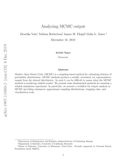 Analyzing MCMC Output