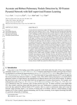 Accurate and Robust Pulmonary Nodule Detection by 3D Feature Pyramid
  Network with Self-supervised Feature Learning