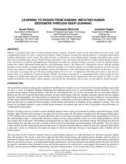 Learning to design from humans: Imitating human designers through deep
  learning