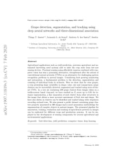 Grape detection, segmentation and tracking using deep neural networks
  and three-dimensional association