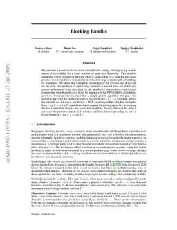 Blocking Bandits