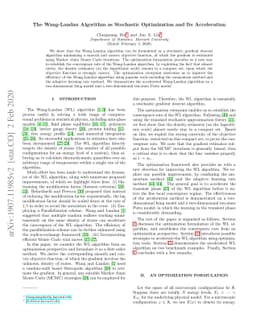 The Wang-Landau Algorithm as Stochastic Optimization and Its
  Acceleration