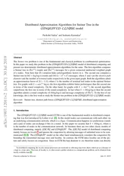 Distributed Approximation Algorithms for Steiner Tree in the
  $\mathcal{CONGESTED}$ $\mathcal{CLIQUE}$