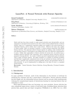 LassoNet: A Neural Network with Feature Sparsity