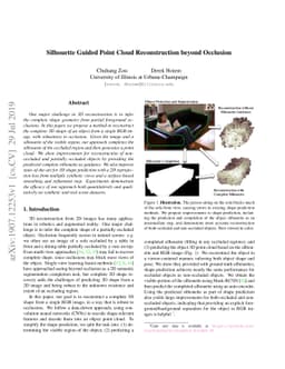 Silhouette Guided Point Cloud Reconstruction beyond Occlusion