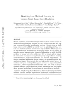 Benefiting from Multitask Learning to Improve Single Image
  Super-Resolution