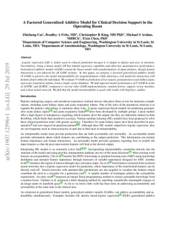 A Factored Generalized Additive Model for Clinical Decision Support in
  the Operating Room