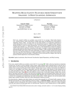 Mapping road safety features from streetview imagery: A deep learning
  approach