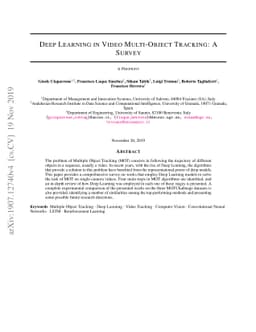 Deep Learning in Video Multi-Object Tracking: A Survey
