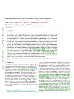 Finding Moments in Video Collections Using Natural Language