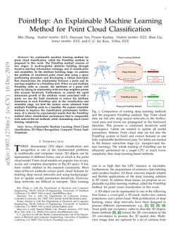 PointHop: An Explainable Machine Learning Method for Point Cloud
  Classification