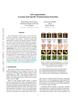 Safe Augmentation: Learning Task-Specific Transformations from Data