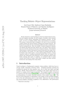 Tracking Holistic Object Representations