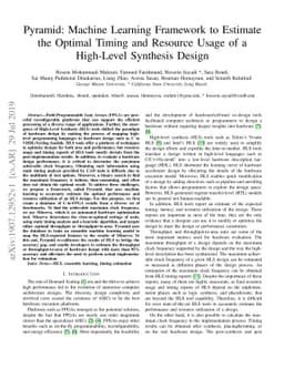 Pyramid: Machine Learning Framework to Estimate the Optimal Timing and
  Resource Usage of a High-Level Synthesis Design