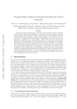 Transferability of Spectral Graph Convolutional Neural Networks