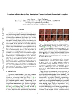 Landmark Detection in Low Resolution Faces with Semi-Supervised Learning