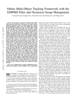 Online Multi-Object Tracking Framework with the GMPHD Filter and
  Occlusion Group Management
