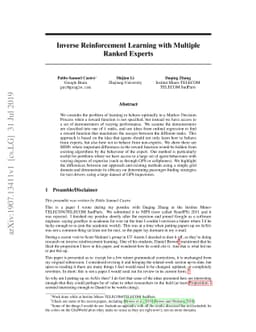 Inverse Reinforcement Learning with Multiple Ranked Experts