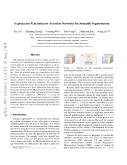 Expectation-Maximization Attention Networks for Semantic Segmentation