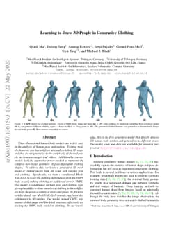 Learning to Dress 3D People in Generative Clothing