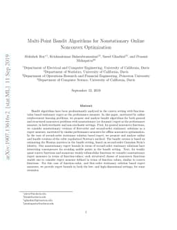 Multi-Point Bandit Algorithms for Nonstationary Online Nonconvex
  Optimization