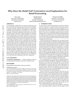 Why Does My Model Fail? Contrastive Local Explanations for Retail
  Forecasting
