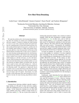 Few-Shot Meta-Denoising