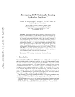 Accelerating CNN Training by Pruning Activation Gradients