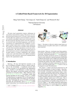 A Unified Point-Based Framework for 3D Segmentation