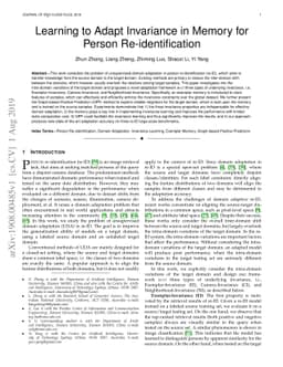 Learning to Adapt Invariance in Memory for Person Re-identification