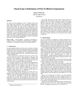 Visual cues in estimation of part-to-whole comparison