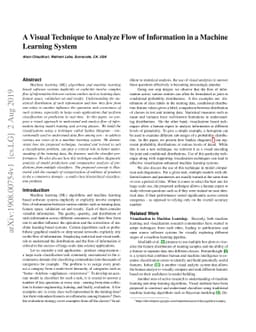 A Visual Technique to Analyze Flow of Information in a Machine Learning
  System
