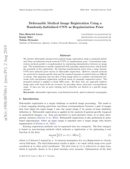 Deformable Medical Image Registration Using a Randomly-Initialized CNN
  as Regularization Prior