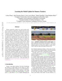 Learning the Model Update for Siamese Trackers