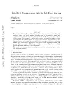 RuleKit: A Comprehensive Suite for Rule-Based Learning