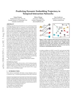 Predicting Dynamic Embedding Trajectory in Temporal Interaction Networks