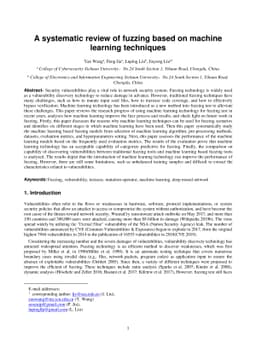 A systematic review of fuzzing based on machine learning techniques