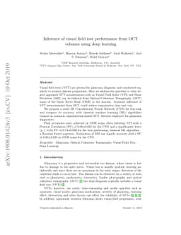Inference of visual field test performance from OCT volumes using deep
  learning