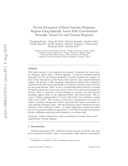 Precise Estimation of Renal Vascular Dominant Regions Using Spatially
  Aware Fully Convolutional Networks, Tensor-Cut and Voronoi Diagrams