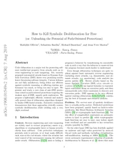 How to Kill Symbolic Deobfuscation for Free; or Unleashing the Potential
  of Path-Oriented Protections