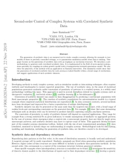 Second-order Control of Complex Systems with Correlated Synthetic Data
