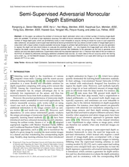 Semi-Supervised Adversarial Monocular Depth Estimation