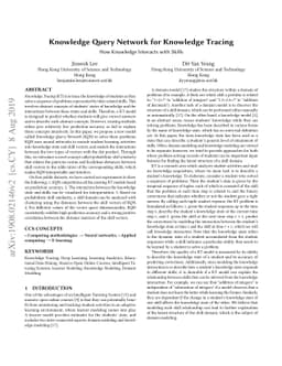 Knowledge Query Network: How Knowledge Interacts with Skills