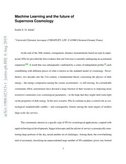 Machine Learning and the future of Supernova Cosmology